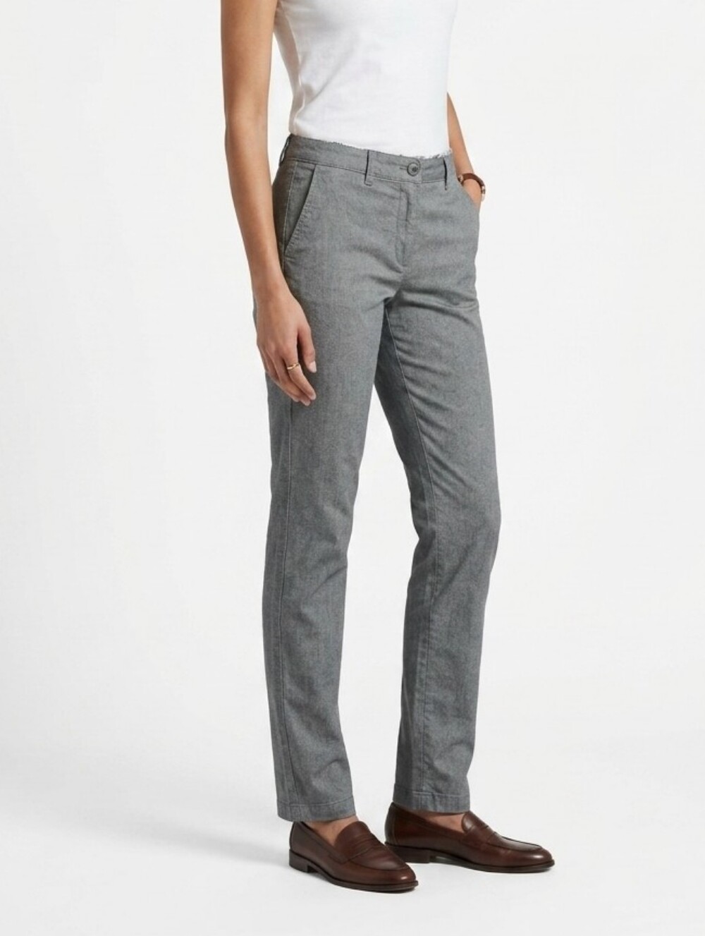 Eddie Bauer Legendwash Stretch Boyfriend Midrise Slim Stretch Trouser 14 Tall